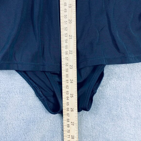 Torrid Underwire Long Mesh‎ Overlay Swim Dress With Brief 1 D/DD Deep Black - Picture 5 of 15